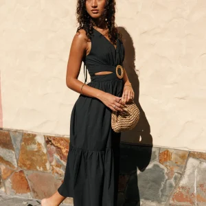 Carmella Midi Dress - Black(XS)